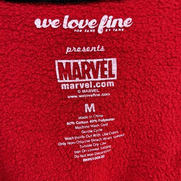 We Love Fine MARVEL Deadpool Varsity Cotton Blend Jacket Men's M - Picture 4 of 5